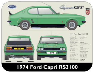 Ford Capri MkII RS3100 1974 Place Mat, Medium